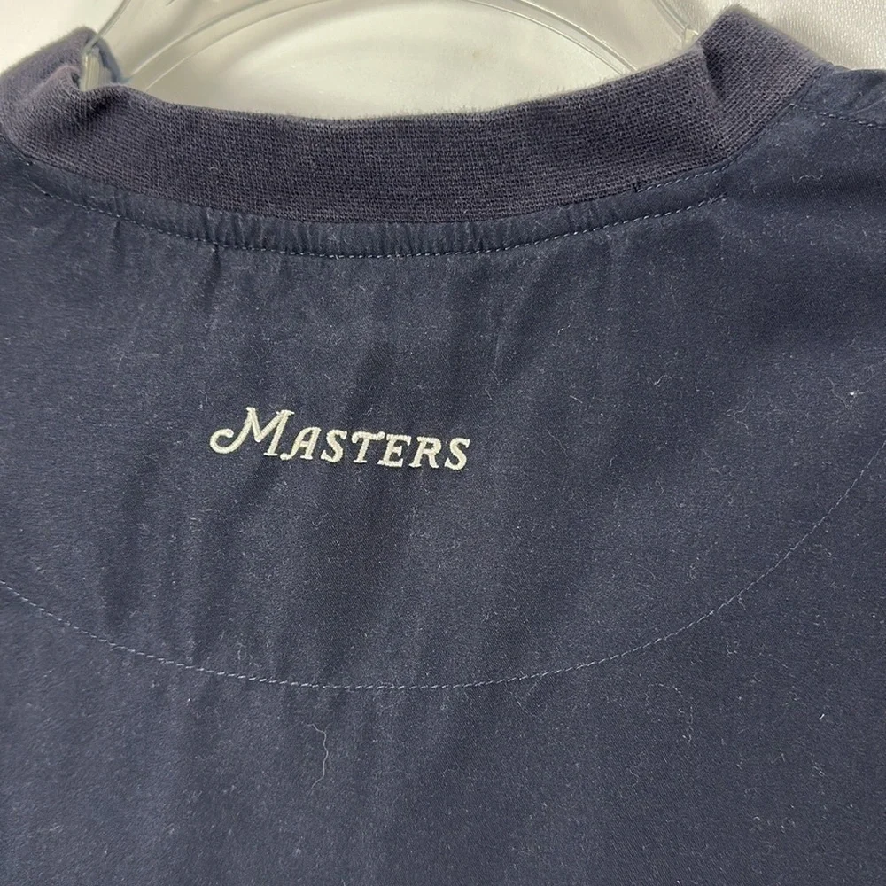 Masters Collection Men’s Navy Blue Windbreaker V-Neck Vest Golf Size Large.